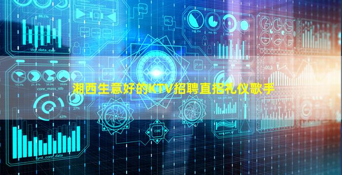 湘西生意好的KTV招聘直招礼仪歌手